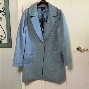 Orly Sky Blue Satin Coat